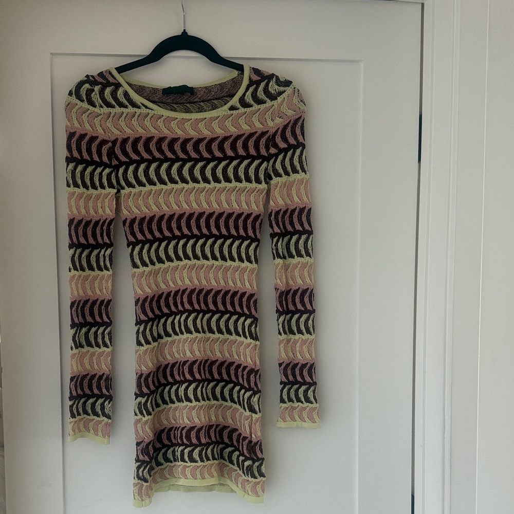 Zara Multicolor Knit Dress Sz Small  Green  Purple  pink
Multi